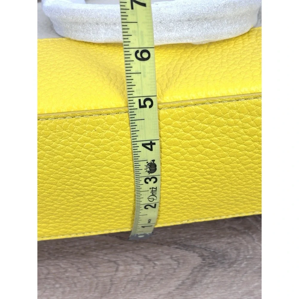 Kate Spade Grove Court Maise Pebbled Leather Satchel Crossbody Beige Yellow NWT